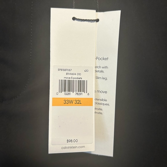 Men’s Calvin Klein 5-Pocket Black Pant 33Wx32L - Picture 6 of 7